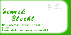 henrik blechl business card